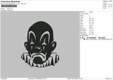 Clown BW Embroidery File 5 size