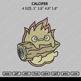 Calcifer Embroidery File 4 Size