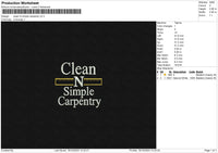 Clean Simple V2 Embroiery File 6 sizes
