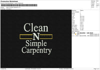 Clean Simple V2 Embroiery File 6 sizes