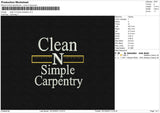 Clean Simple V2 Embroiery File 6 sizes