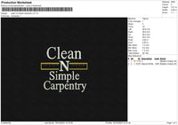 Clean Simple V2 Embroiery File 6 sizes