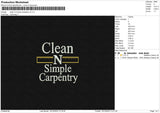 Clean Simple V2 Embroiery File 6 sizes