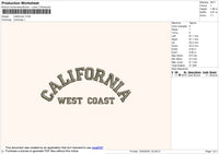 California West Coast Embroidery File 4 size