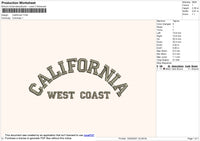 California West Coast Embroidery File 4 size