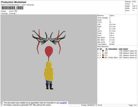 Clown Embroidery File 4 size