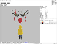 Clown Embroidery File 4 size