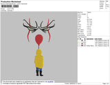 Clown Embroidery File 4 size