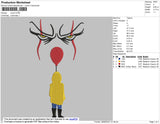Clown Embroidery File 4 size