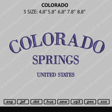 Colorado Embroidery File 5 Size