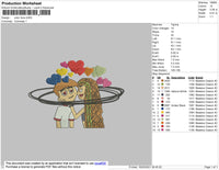 Color Love Embroidery File 4 size