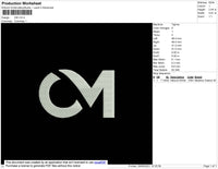 CM Embroidery File 3 size