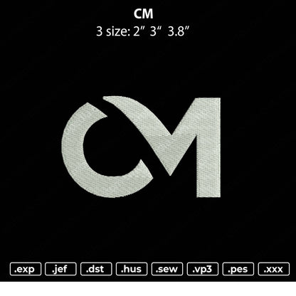 CM Embroidery File 3 size