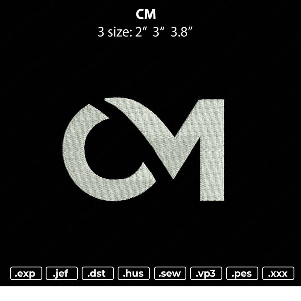 CM Embroidery File 3 size