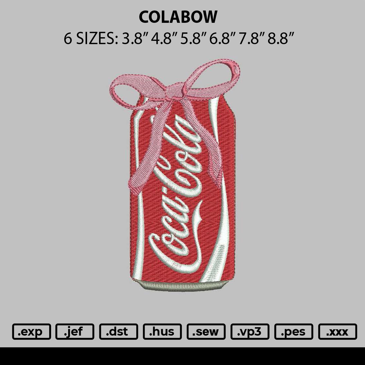 Colabow Embroidery File 6 sizes