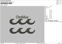 Cochhia Embroidery File 4 size