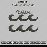 Cochhia Embroidery File 4 size