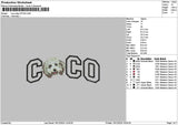 Coco Dog Embroidery File 6 sizes