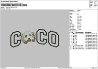 Coco Dog Embroidery File 6 sizes