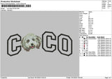 Coco Dog Embroidery File 6 sizes