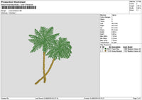 Palm Trees Embroidery File 6 sizes
