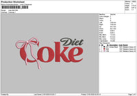 Coketext Bow Embroidery File 6 sizes