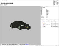 Cole Car Embroidery File 4 size