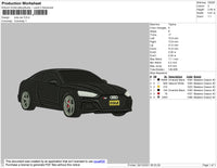 Cole Car Embroidery File 4 size