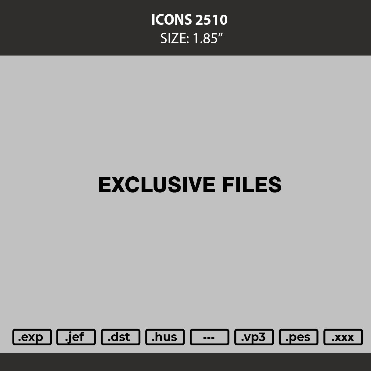 Icons 2510 Embroidery Machine Design Files – Master Digitizer