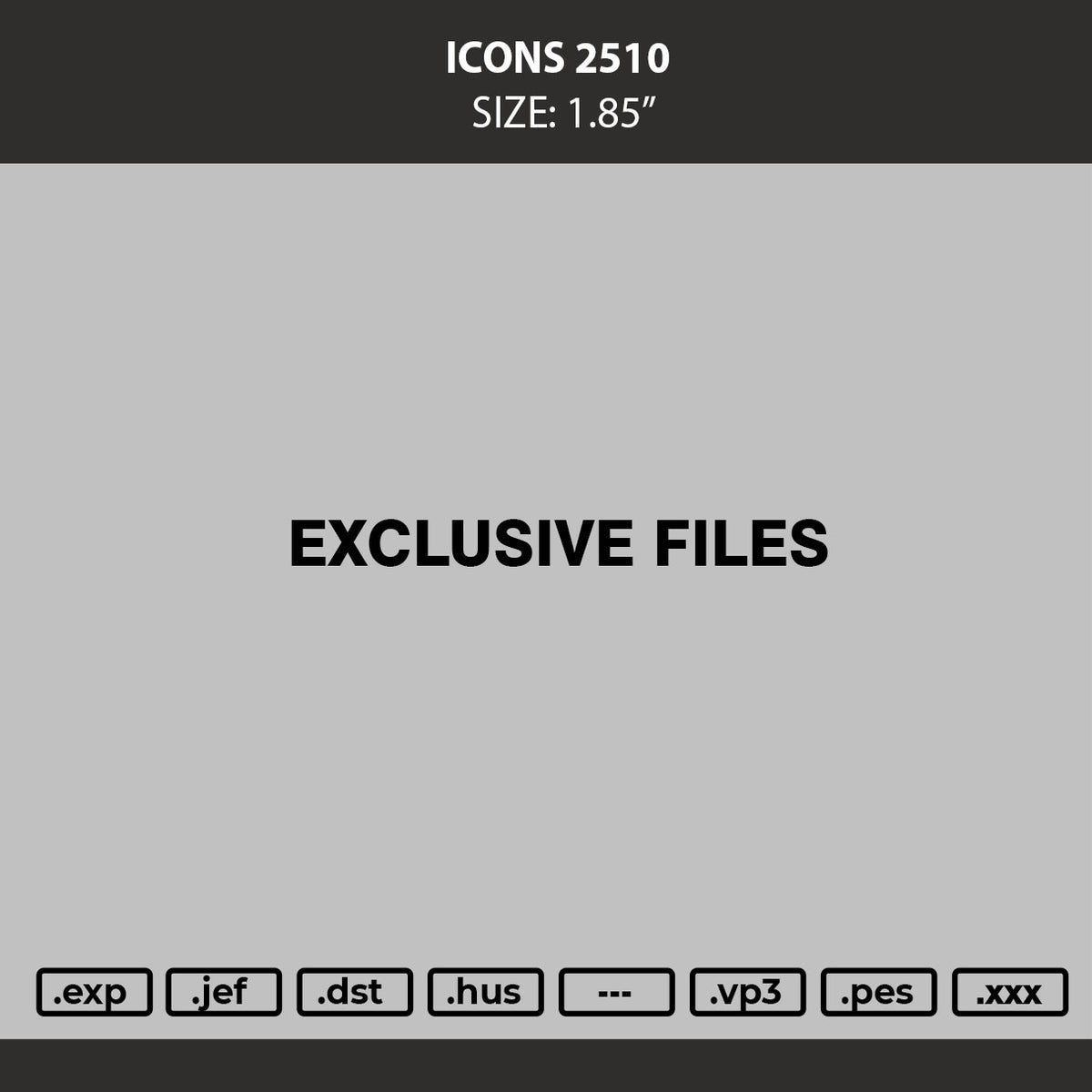 Icons 2510 Embroidery Machine Design Files