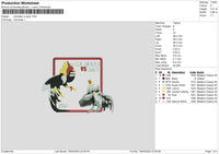 Chickensquare02 Embroidery FIle 6 sizes
