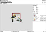 Chickensquare02 Embroidery FIle 6 sizes