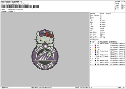 Hk Colorado Embroidery File 6 sizes
