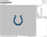 Colts Logo 2 Embroidery File 4 size