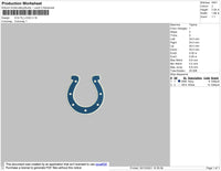 Colts Logo 2 Embroidery File 4 size