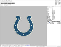 Colts Logo 2 Embroidery File 4 size