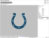 Colts Logo 2 Embroidery File 4 size