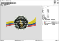Columbiatext Embroidery File 6 sizes