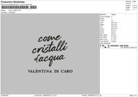 Cristallitext Embroidery File 6 sizes