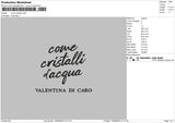 Cristallitext Embroidery File 6 sizes