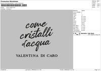 Cristallitext Embroidery File 6 sizes