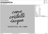 Cristallitext Embroidery File 6 sizes