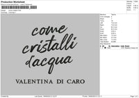 Cristallitext Embroidery File 6 sizes