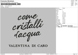 Cristallitext Embroidery File 6 sizes