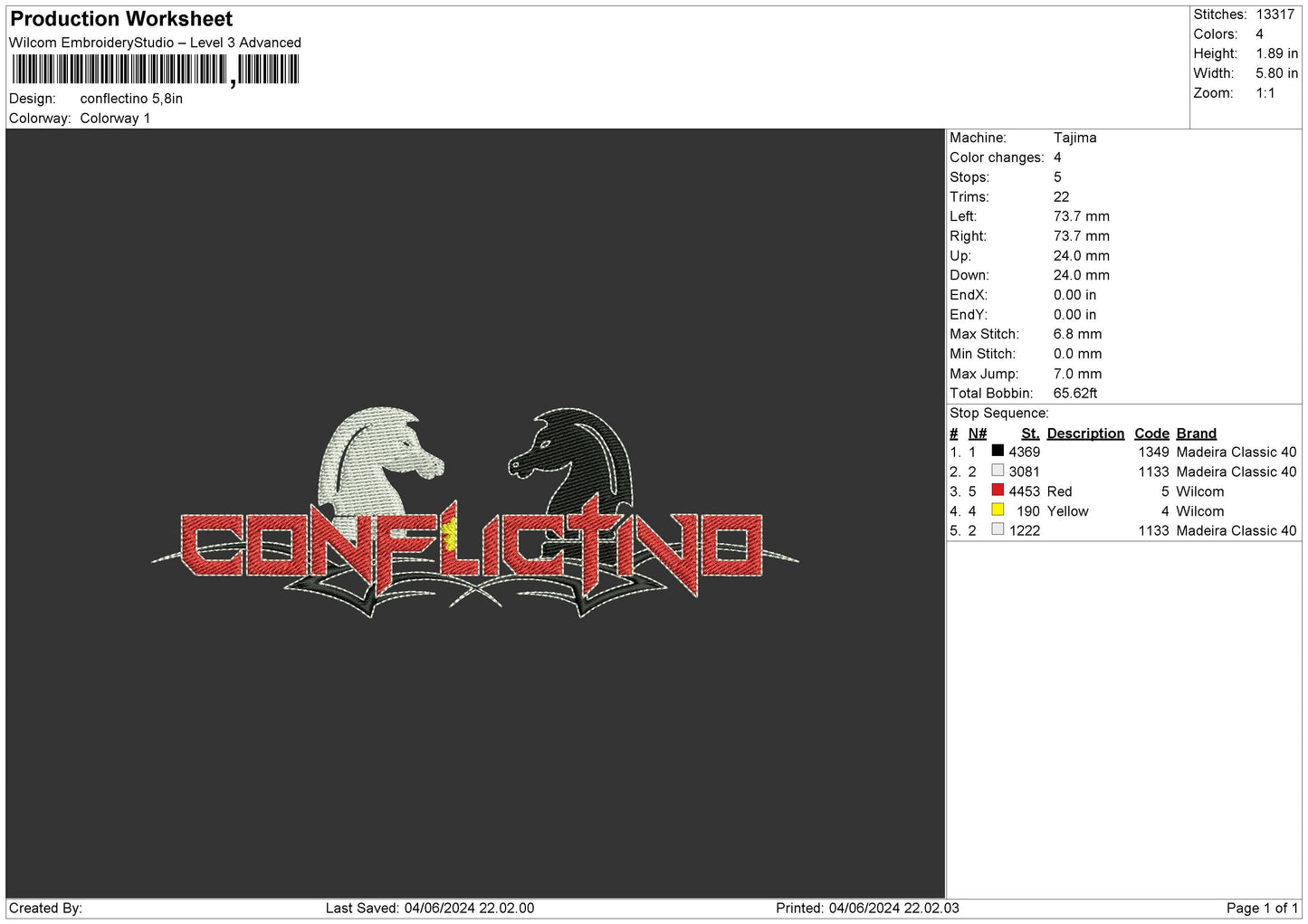 Horse Bnw Embroidery File 6 sizes