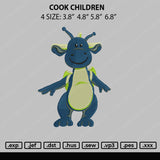 Cook Children Embroidery File 4 size