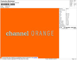 C Orange Text Embroidery File 4 size