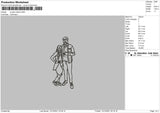 Couple Outline Embroidery File 4 size
