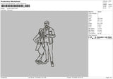 Couple Outline Embroidery File 4 size