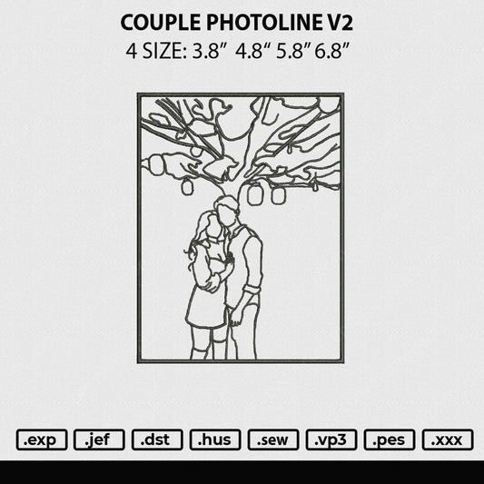 Couple Photoline V2 Embroidery File 4 sizes